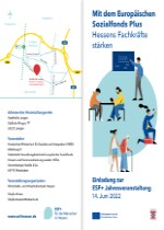 Einladungsflyer ESF+ Jahresveranstaltung 2022