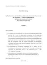 Beschlussvorlage: Entwurf der Geschäftsordnung des ESF-Begleitausschusses 2014-2020