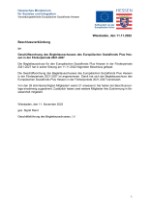 Beschluss zur Genehmigung der Geschäftsordnung des Begleitausschusses für den ESF+ Hessen 2021-2027