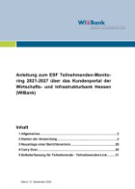 Anleitung zum ESF Teilnehmenden-Monitoring über das Kundenportal der WIBank