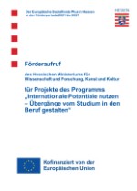 Förderaufruf für Projekte des Programms „Internationale Potentiale nutzen  – Übergänge vom Studium in den  Beruf gestalten
