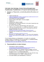 Informationsblatt Idea - Notwendige Unterlagen zur Antragstellung