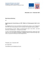 Verkündung des Beschlusses des Begleitausschusses ESF+ Hessen 2021-2027